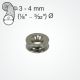 Clamcleat® PT5107 solid titanium round thimble for 3-4mm ropes